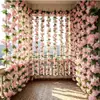 Enredadera artificial de flor de cerezo, enredadera de tubo sinuoso, enredadera de flor artificial de plástico, enredadera de flor decorativa
