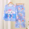 Ropa de Casa Transfronteriza para Bebés y Niños Niños y Niñas Pijama de Manga Larga Delgado Tailandés Grande Infantil Dibujos Animados Traje de Aire Acondicionado Conjunto