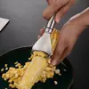 Herramienta para pelar maíz de cocina, raspador de maíz de acero inoxidable engrosado, pelador de maíz manual para uso doméstico, dispositivo para desgranar maíz fresco