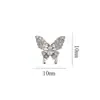 Novo laço de unha joia de zircônia de metal cor de luxo leve que não desbota borboleta diamante pérola gravata borboleta acessórios de diamante para unha