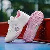 Nuevos Zapatos de Fútbol con Tacos para Entrenamiento, Zapatos Deportivos de Competición y Entrenamiento para Niñas y Niños con Tacos Tf y Velcro, Dropshipping Disponible