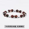 Pulsera de Cristal Blanco Natural 7A, Pulsera Mixta de Piedra Solar de Moda de Lujo Ligero, Exquisita Joyería de Pulsera para Mujer al por Mayor