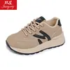 28170 Zapatos Forrest Gump de Suela Gruesa para Mujer, Novedad Primavera y Otoño 2026 Ligeros para Viaje, Correr, Deportes, Casual, Zapatos Blancos