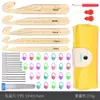 Crochê de Cristal Transparente Plástico Grosso Agulha de Crochê para Suéter Gancho Ferramenta de Tricô para Lã Grossa Conjunto de Tricô para Lã