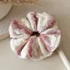 Diadema de Lana Tejida para Otoño e Invierno para Mujer, Lazo Perezoso para el Cabello, Cuerda para Cola de Caballo Baja, Accesorio para el Cabello con Banda Elástica Alta