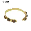 WT-B632 pulsera de boutique clásica europea y americana vintage multicolor opcional 18K micro incrustaciones de piedras semipreciosas naturales accesorios para niñas