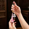 Acabamento Feito à Mão Brocado Imitação Dinastia Song Novo Estilo Chinês Pingente de Cuia Estilo Nacional Borla Roxa Chaveiro de Carro Ornamento