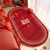 Alfombra festiva para boda, manta para la mesita de noche del dormitorio, nueva alfombra para la sala de bodas, diseño de boda, alfombra roja para la mesita de noche con personaje Xi.
