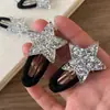 2 Pasadores Brillantes de Estrella Plateada para Niños, Accesorios para el Cabello de Estrella de Cinco Puntas Estilo Coreano, Pinzas para Niñas, Pinzas Bb, Accesorios para el Cabello de Bebé Niña