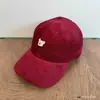 Bonito Cachorro Outono e Inverno Cap de Baseball Retrô de Veludo Cotelê para Homens e Mulheres, Chapéu de Bico de Pato da Moda de Rua com Coroa Profunda e Aba Larga, Faz o Rosto Parecer Menor