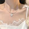 Collar de circonitas de estilo dulce y moderno para mujer, de verano, ligero, lujoso, con diseño de nicho, cadena de clavícula avanzada, accesorios para Spice Girls.