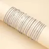 Pulsera de Acero Inoxidable para Mujer Venta Caliente Transfronteriza No se Desvanece Versátil Pulsera Lisa Joyería Borla para Viajes Diarios Pulsera de Acero de Titanio Venta al por Mayor