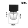 Em estoque Frasco de perfume de 15ml Frasco com spray de pressão contínua Frasco para decantar perfume Frasco de vidro transparente Frasco para decantar de viagem