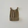 Chapéu Infantil Yipan Outono e Inverno Moda Malha com Duas Bolas e Chifres Chapéu de Lã Quente à Prova de Vento para Bebê