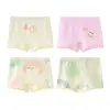 Roupa íntima infantil para meninas, cuecas boxer de algodão puro, cuecas de corte reto respiráveis para meninas jovens, 100A antibacteriana