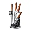 Juego de Cuchillos de Cocina de Acero Inoxidable para Uso Doméstico, Corte de Carne, Juego de Regalo de Seis Piezas, Stock Listo del Fabricante Asakh-No.Td-09