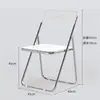 Taburete de moda ins silla de maquillaje silla para fotos silla plegable portátil para el hogar silla de comedor para tienda de bebidas frías silla transparente