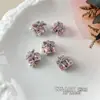 Decoraciones de Pedrería para Uñas, Mariposa Brillante, Nudo Rectangular, Correa de Perlas, Uñas Postizas Terminadas con Pedrería, Accesorios, Camelia