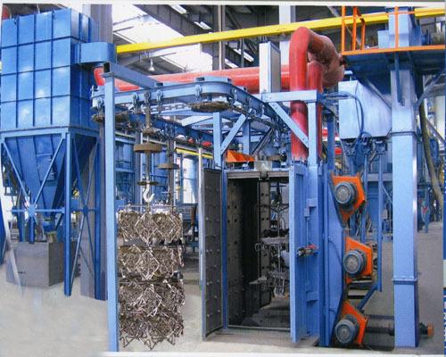 青岛佳浩吊链抛丸清理机1