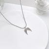 Produto Pendurado Hip Hop Retro Feather Wings Colar Unissex Nicho High-end Sense Woolen Chain Joker Bead Chain Atacado
