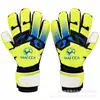 Guantes de portero de fútbol profesionales con palma de látex engrosada y protección para la muñeca, adecuados para entrenamiento y partidos