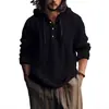 Moletom com Capuz de Algodão e Linho Manga Longa Casual Cor Sólida Tendência Hoodie Transfronteiriço Estilo Casual Levemente Maduro Casual Simples