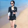 Roupa de Mergulho Coreana Feminina Dividida Protetor Solar Roupa de Banho Calça de Manga Longa Roupa de Água-viva Secagem Rápida Emagrecedora Roupa de Surf Roupa de Banho para Mergulho