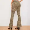 Aliexpress 2026 Amazon Pantalones Casuales con Estampado de Leopardo Europeos y Americanos Moda Otoñal para Mujer Nuevos Pantalones Acampanados de Cintura Alta para Mujer