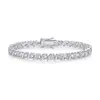 Pulsera de Moda con Broche de Figura de Ocho Completamente Incrustada, Artículos de Lujo Ligero de Gama Alta, Joyería de Plata 925 que No se Desvanece con Moissanita, Procesamiento Personalizado