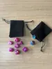 Conjunto de Dados Poliédricos D&D com Padrão de Mármore, Cores Misturadas, Transparente, D4D6D8D10D12D20 Lados, Tabuleiro Coc, Conjunto de Sete Peças