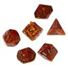 Un juego de 7 dados con elementos del Festival de los Fantasmas de Halloween, patrones festivos personalizados, traje multifacético, Juego de Mesa Dungeons & Dragons