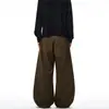 2026 Nuevos Pantalones Casuales de Estilo Americano Desestructurados Desgastados de Pierna Ancha con Corte Curvo para Hombres y Mujeres, Pantalones de Moda Sueltos de Largo Completo