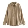 1688 Primavera Novo Estilo Coreano Cor Pura Design Leve e Maduro Manga Longa Camisa Base Camada Camisa Feminina Poli