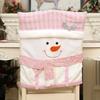 Nova Capa de Cadeira de Natal Rosa Capa de Banquinho Mesa e Cadeira Boneco do Papai Noel Estilo Europeu e Americano Restaurante Decoração de Casa