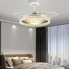Ventilador de techo moderno minimalista modelo nuevo con luz para sala de estar y comedor, ventilador de techo con luz de lujo ligero de alta gama para dormitorio, iluminación Zhongshan