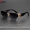 Nuevas Gafas de Sol de Moda Sin Marco Borde Cortado Pierna Ancha Metal Gafas de Sol Moda Europea y Americana Sesión de Fotos Callejera Gafas de Sol con Protección UV C69039