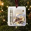 Adorno de Efectivo Acrílico Navideño, Clip para Dinero con Etiqueta Colgante, Regalo de Decoración para Árbol de Navidad, Colgante Creativo de Bendición Festiva