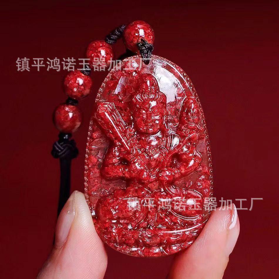 朱砂晶体砂守护神吊坠