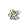 Botón Metálico Pequeño Flor Incrustada con Pedrería Irregular Dorada Botón Decorativo para Camisa de Mujer Cárdigan Suéter Abrigo
