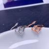 Anillo de plata 925 de joyería Caibao con incrustaciones de piedras, ideal para hacer uno mismo.