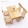 1:12 Juguetes de Comida Miniatura para Casa de Muñecas Modelo de Muebles Mini ob11 B Mesa y Sillas de Comedor Juego de Cinco Piezas