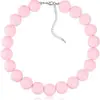 Amazon 10 Cor Rosa Mista Corrente de Suéter Bola Acrílica Moda Infantil Feminino Colar