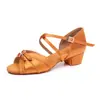 Sapatos de Dança Latina para Pés Largos para Meninas e Crianças, Sapatos de Dança Padrão Nacional Cha-Cha Infantil e Adulto, Couro de Vaca com Solado Macio