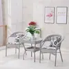 Pavilhão de jardim mesa e cadeira combinação varanda cadeira de vime conjunto de três peças lazer pátio externo cadeira de vime mesa de centro combinação fabricantes