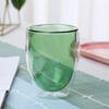 Taza de Café Aislada de Doble Capa con Revestimiento Interior de Colores, Vaso de Agua de Gran Capacidad, Taza para Jugo y Leche de Vidrio de Borosilicato Alto con Forma de Huevo para el Hogar