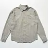 Ahora - Versión correcta: Camisa retro de rayas de estilo Dongdaemun coreano, corte holgado, manga larga y botones laterales