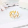 Cross-border Hot Sale Exquisite Love Simple Style Ring Ins Niche Design Avançado Estilo Japonês Leve Luxo Anel de Abertura de Dedo Indicador