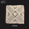 Hilo de Algodón Tejido Retro Espesado Encaje Hueco Mantel de Café Parche de Tela DIY Ropa Hecha a Mano Bolsillo Falso Posavasos Europeos