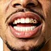 Adorno Dental con Cabeza de Animal 3D de Industria Pesada Amazon, Decoración Dental Vintage Chapada en Oro Unisex para Raperos de Estilo Callejero en Europa y América