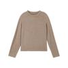 Camiseta de cuello redondo para niña Pudding Haru 2025 Otoño e Invierno Nueva de color liso Versátil Camiseta interior de cuello alto de manga larga para niños